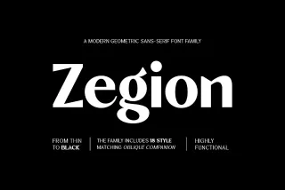 Zegion - Modern Geometric Sans Font Family
