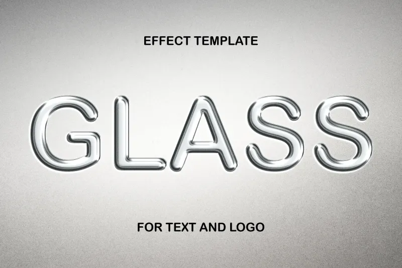 Embossed Glass Text Effect