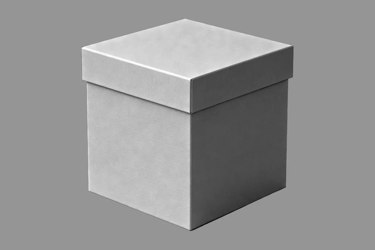 Lid-and-Base Square Box Mockup