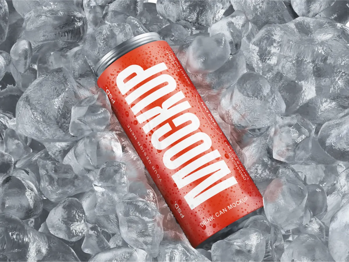 Isometric Soda Can Mockup