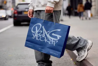 Handheld Shopping Bag Mockup