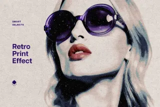 Retro Print Photo Effect