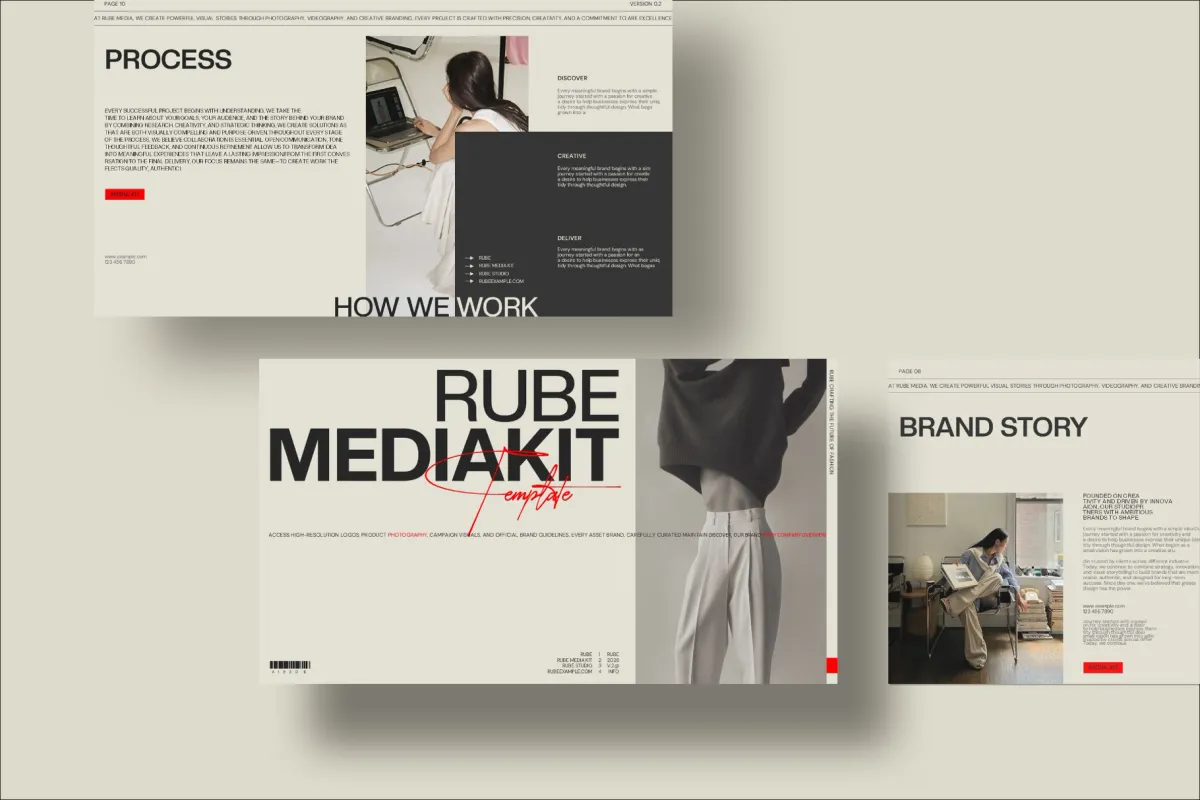 RUBE — Brand Portfolio & Media Kit Template