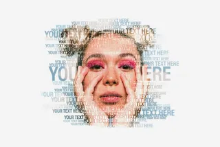 Text Masking Portrait Photo Effect