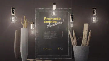 Home Vintage Mockup Scene