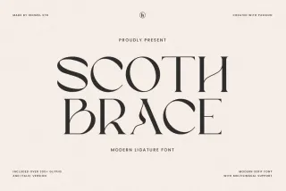 Scoth Brace - Elegant Ligature Serif Font