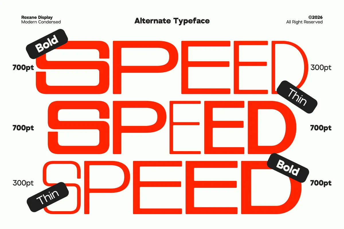 GC Roxane - Tall Condensed Display Font