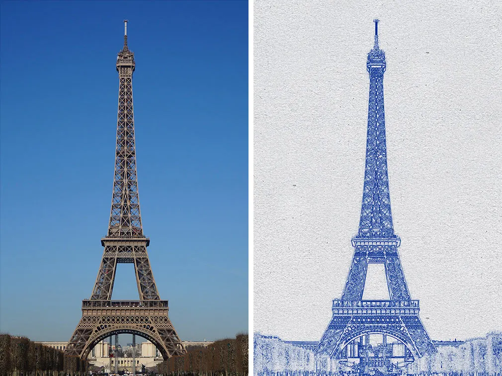 Blueprint Photoshop Action