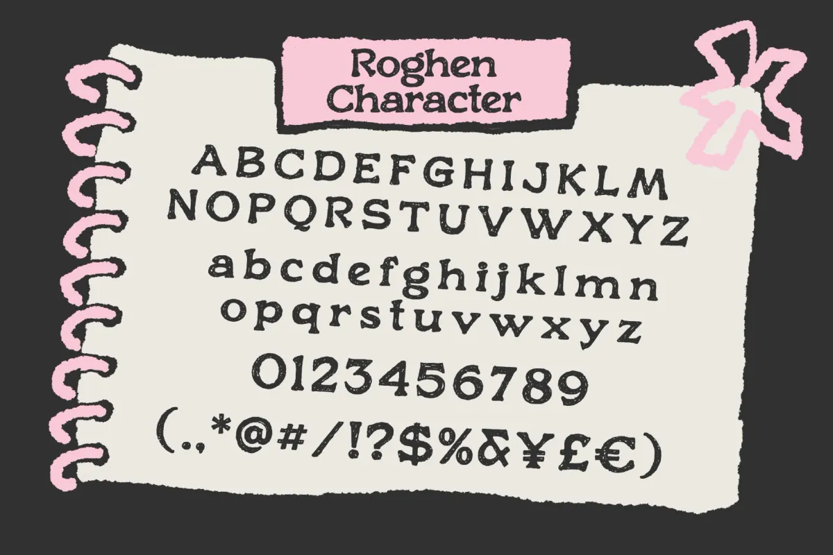 Roghen a Rough Serif Font