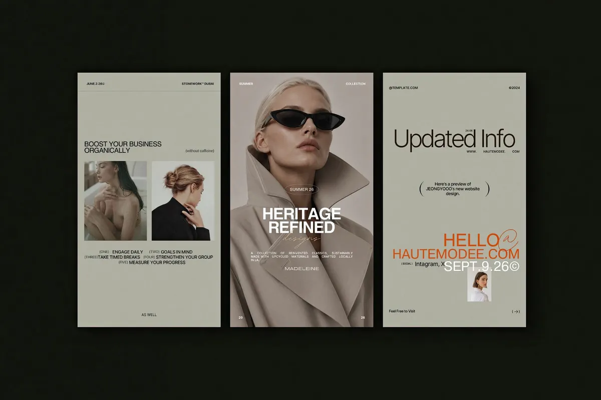 ZAVI Instagram Post & Story Templates for Canva Vol.1
