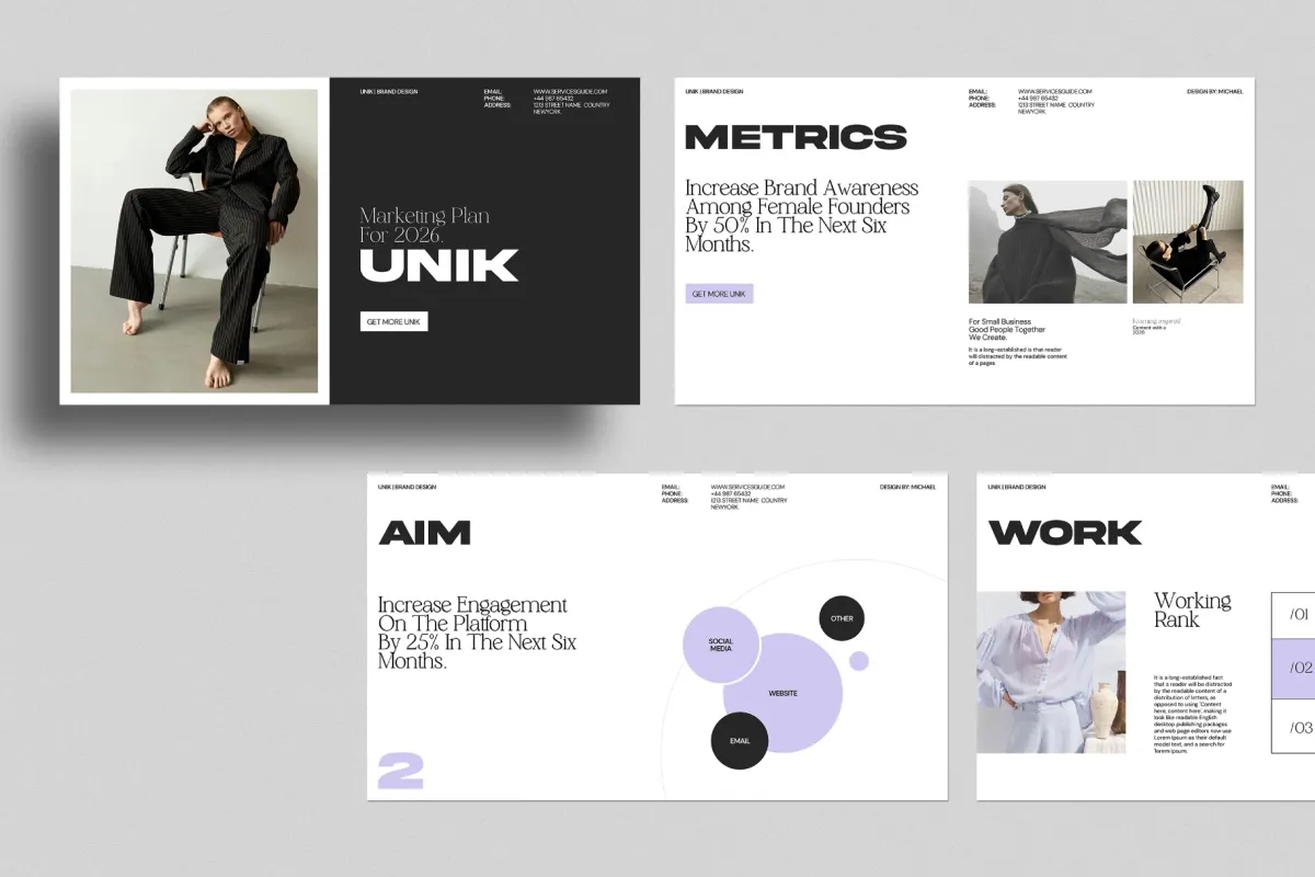 UNIK Marketing Plan Presentation Template