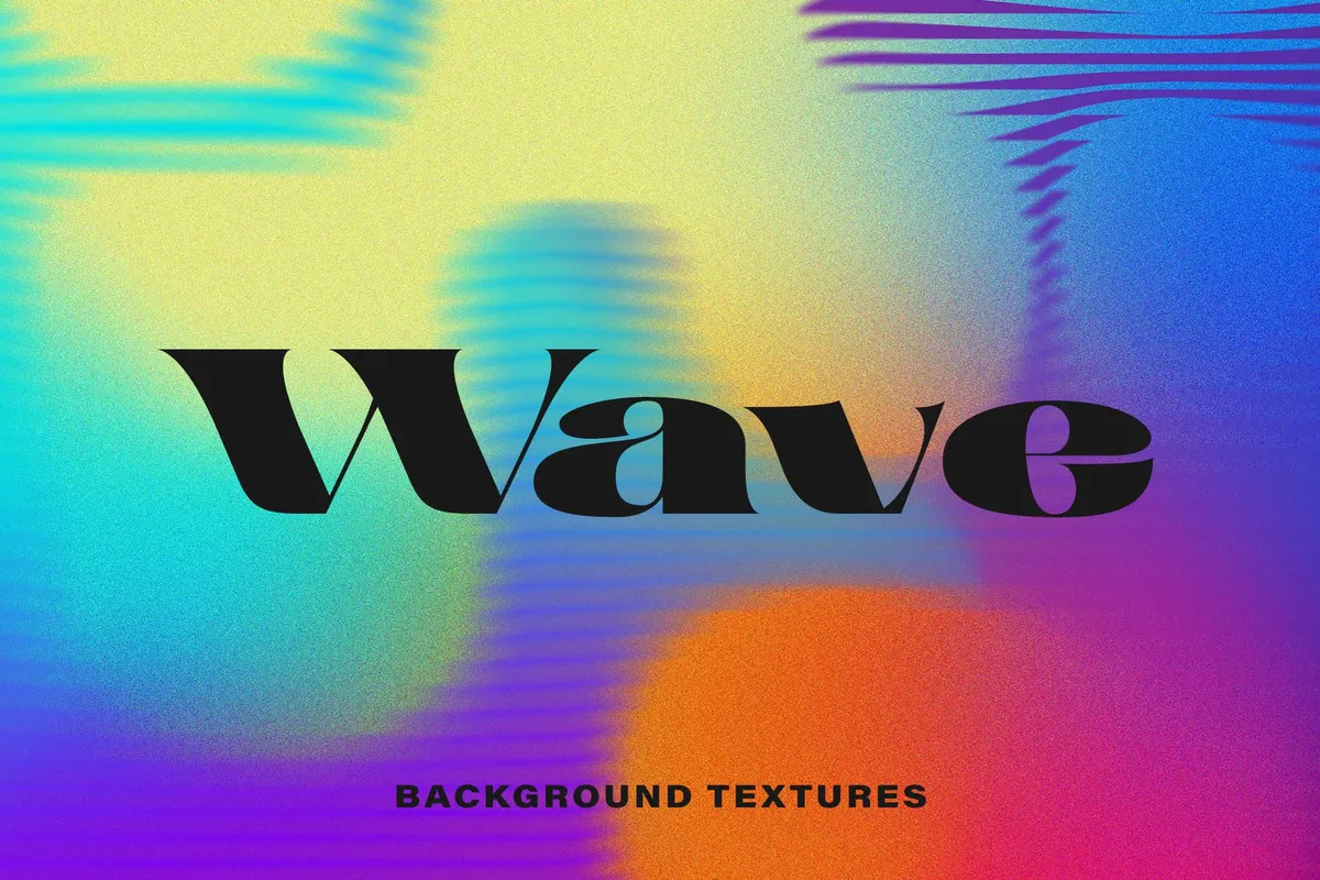 Gradient Wavy Texture Background Set