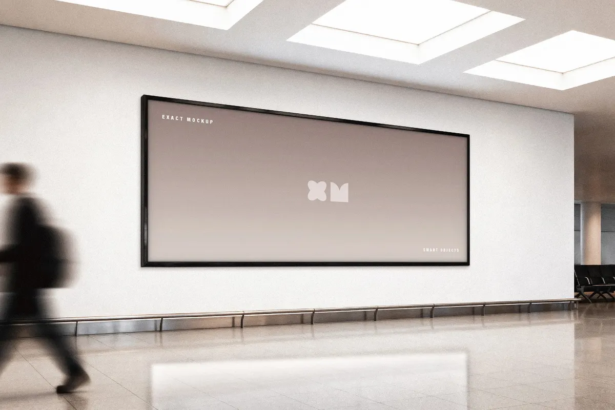 Airport Gate Billboard Mockup