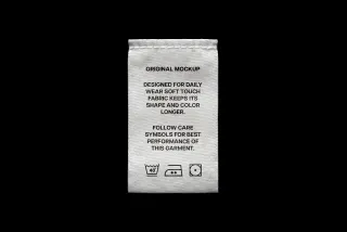 Vertical Clothing Tag Mockup