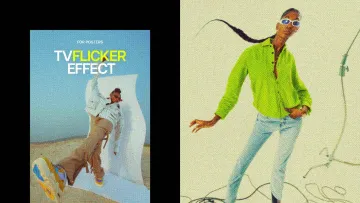 Vertical TV Flicker Photo Effect