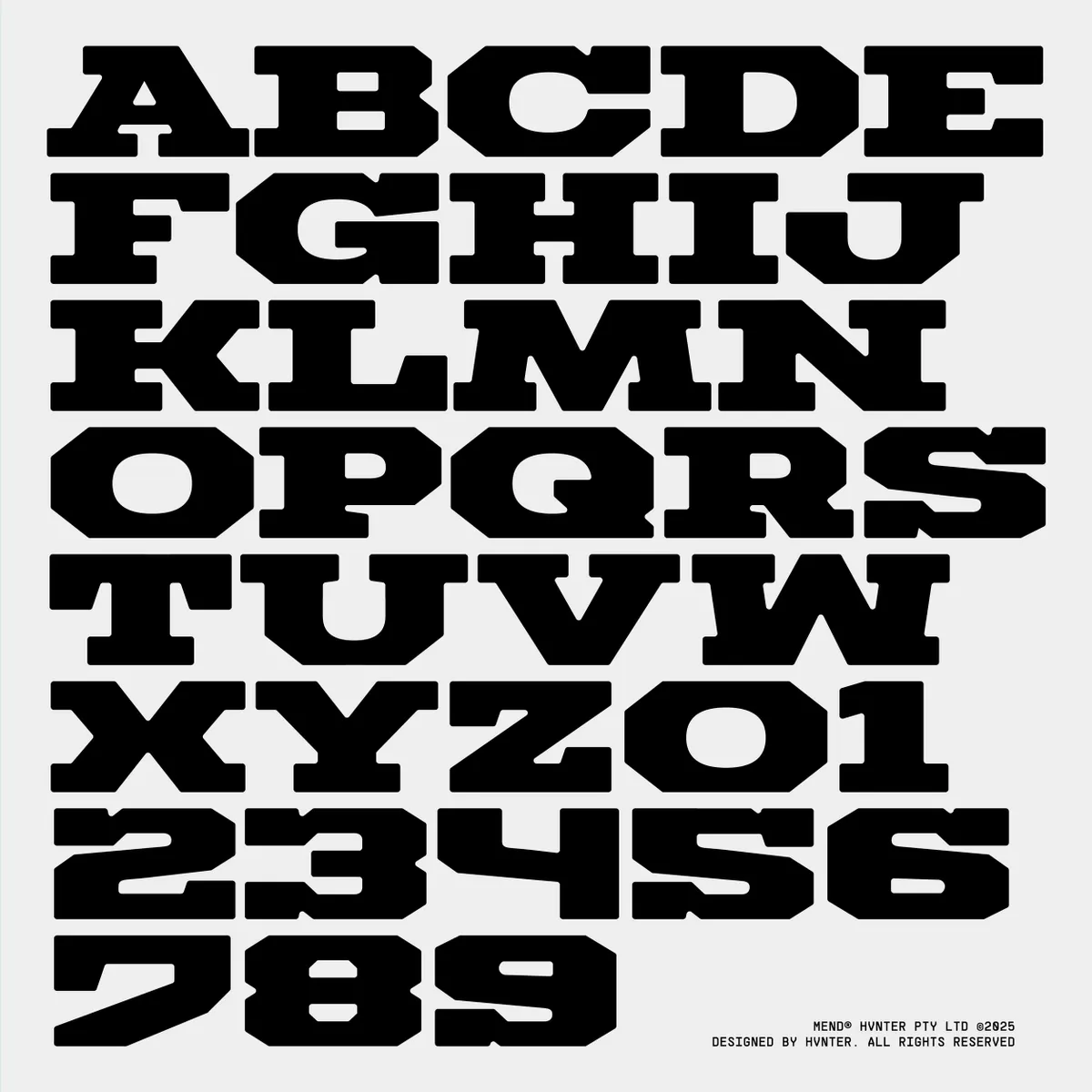 Mend Typeface
