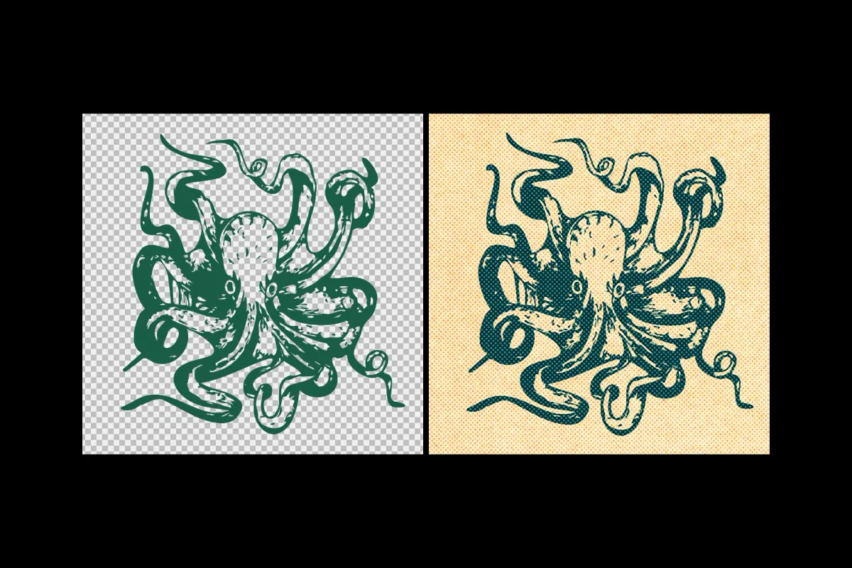 Vintage Halftone Print Effect