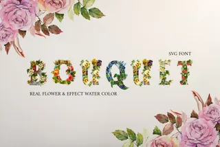 Flower Bouquet SVG Font