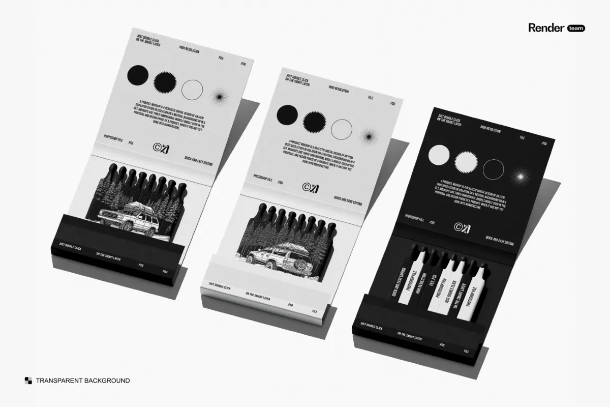 Matchbook Trio Mockup