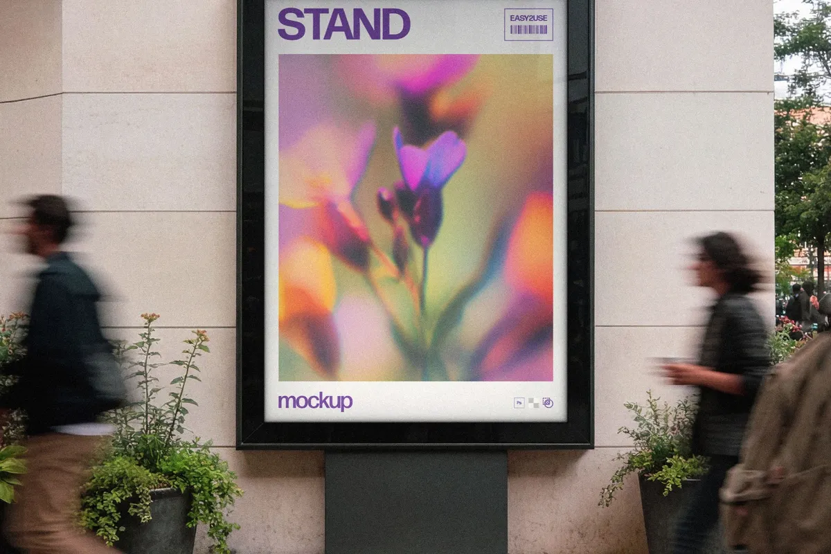 Outdoor Poster Stand Mockup