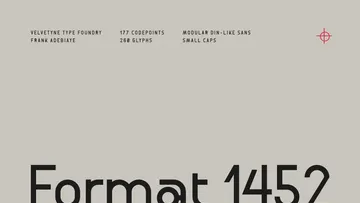 Format 1452 - Free DIN Industrial Font