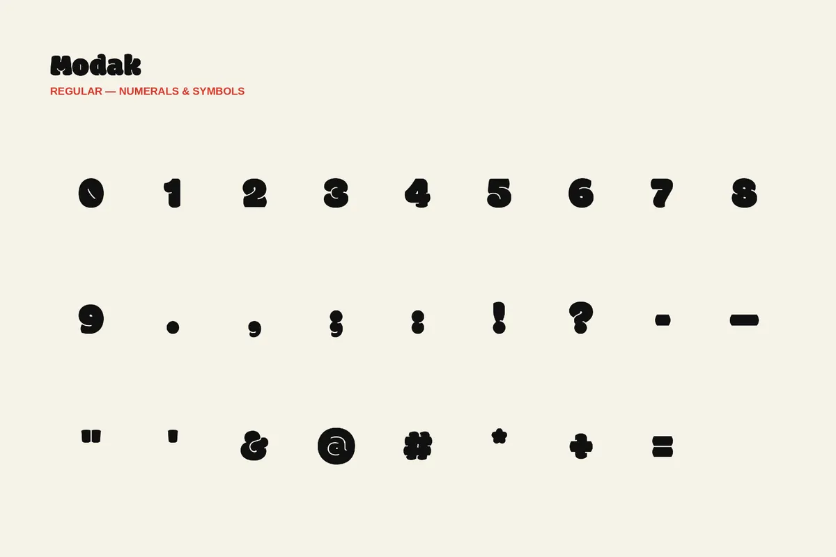 Modak - Bold Cartoon Font