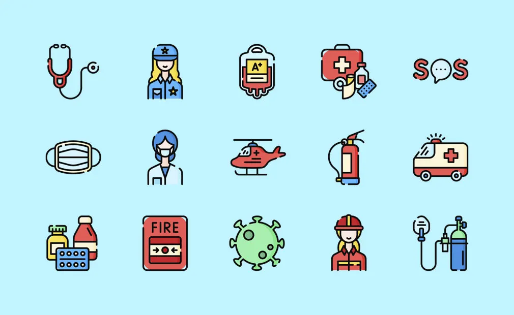 Emergencies Vector Icons