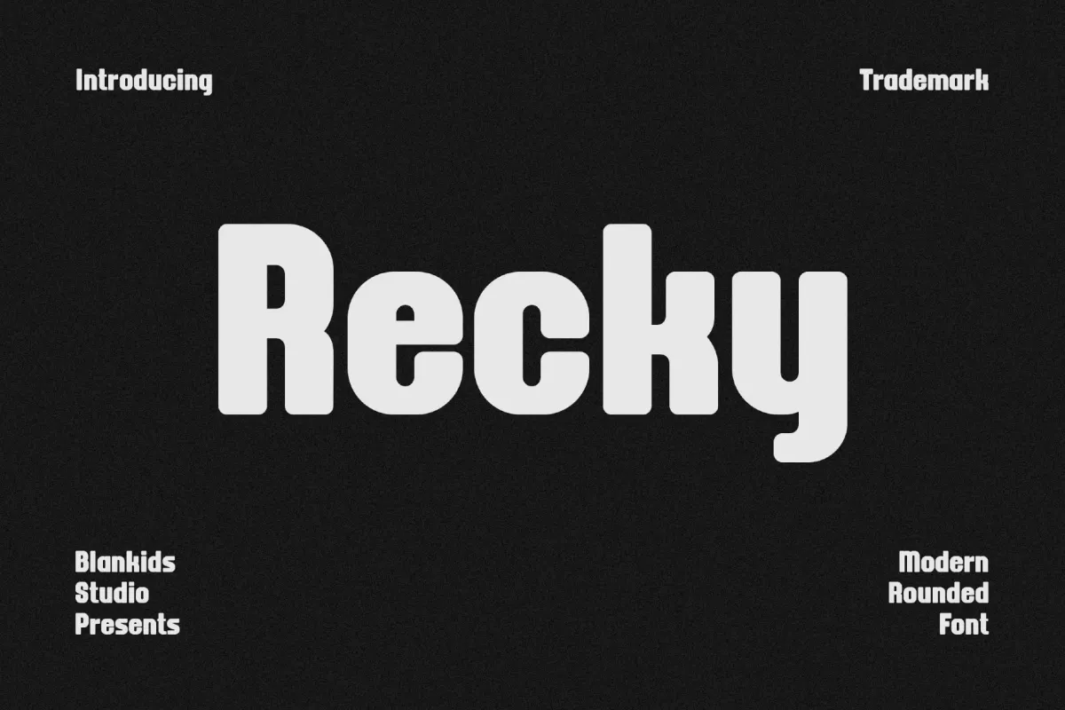 Recky - Modern Rounded Font