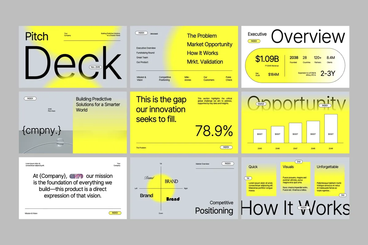Modern Pitch Deck Presentation Keynote Template