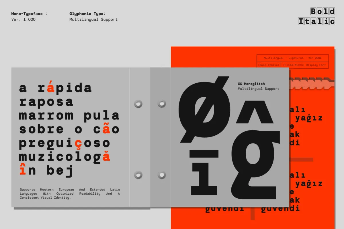 GC Monoglitch — Bold Tech Monospace Font