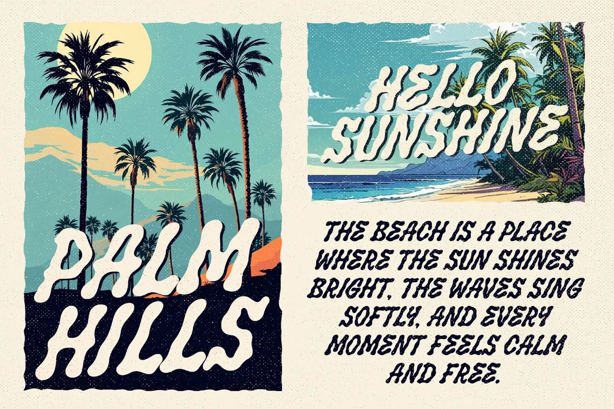 Salty Smile an Unique Wavy Display Font
