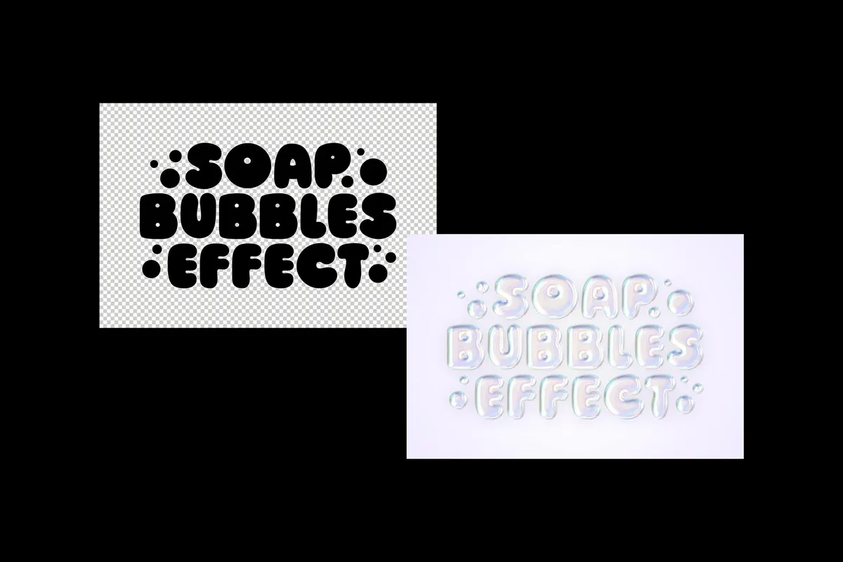 Soap Bubbles Text & Logo Effect