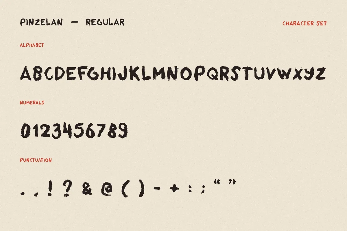 Pinzelan - Grunge Brush Font