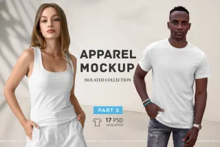 Isolated Apparel Mockups Bundle vol.5