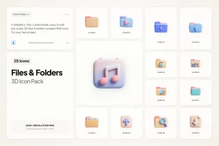 3D File & Folder Icons