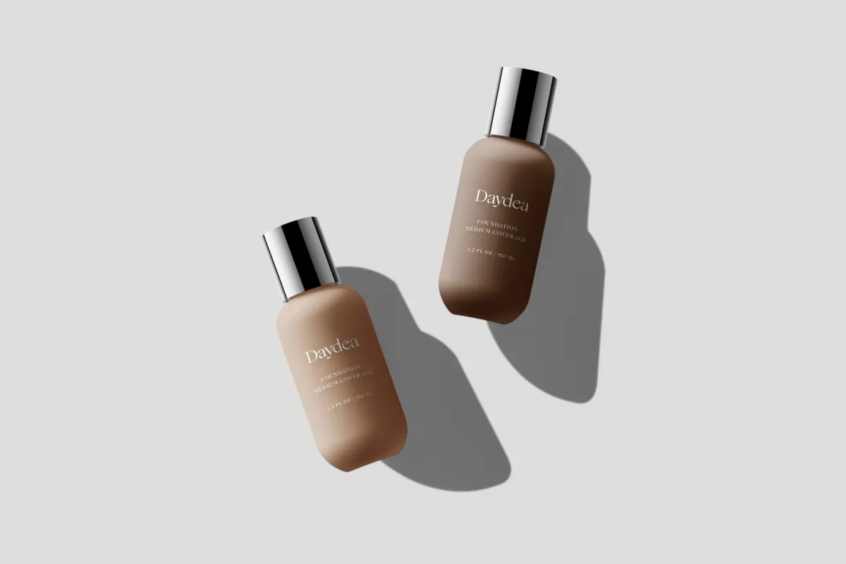 Satin Glass Beauty Bottle Mockup
