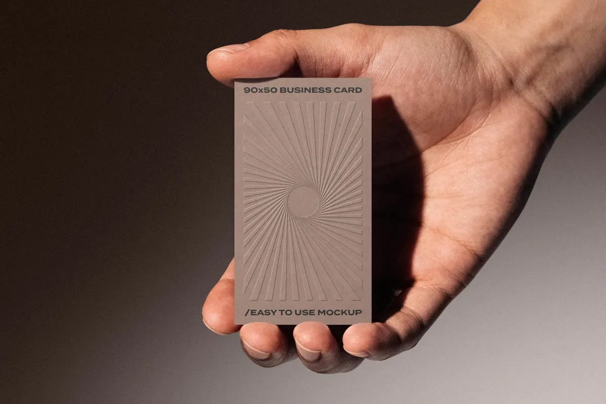 90x50 Business Card Mockup