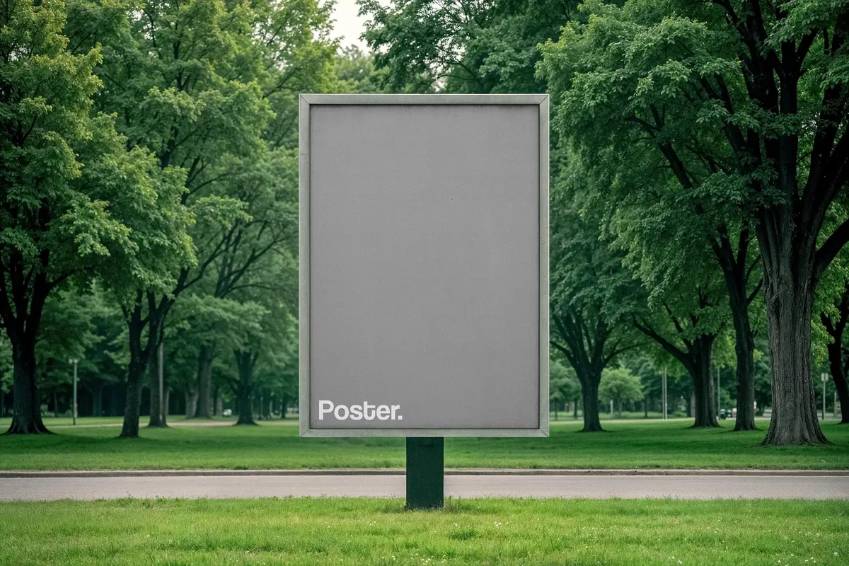 A4 Poster Signage Mockup