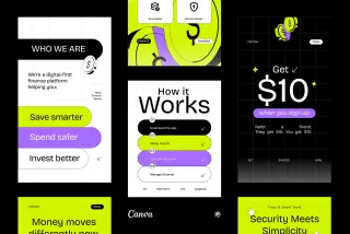 AI Financial Technology Instagram Pack for Canva