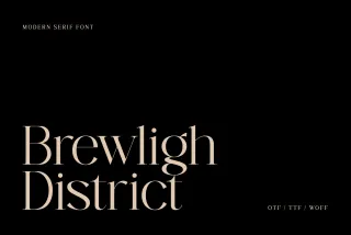 Brewligh District - Elegant Serif Font