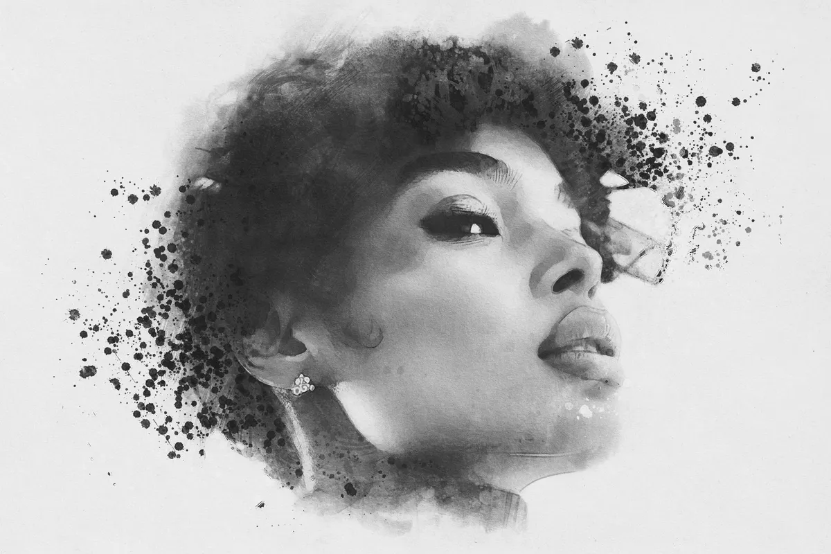 Soft Ink Painting Photo Effect