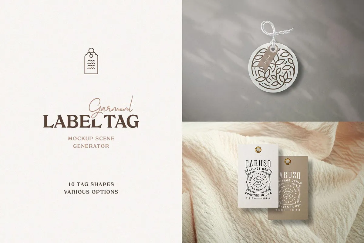 Garment Label Tag Mockups