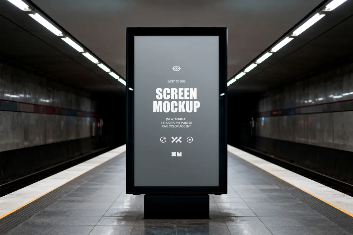 Metro Platform Screen Mockup