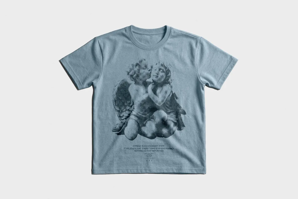 T-Shirt Mockup Front View with Center Print