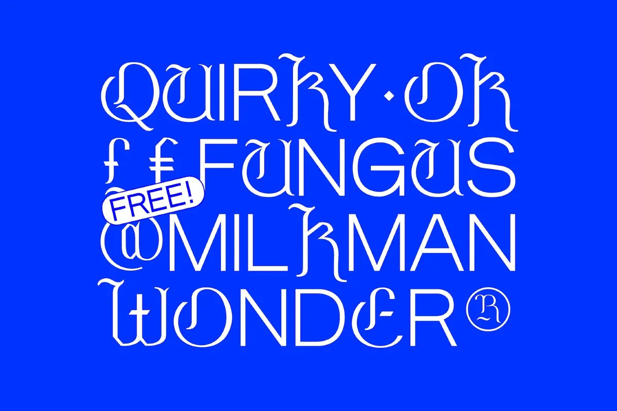 Milkman Combination Display Font