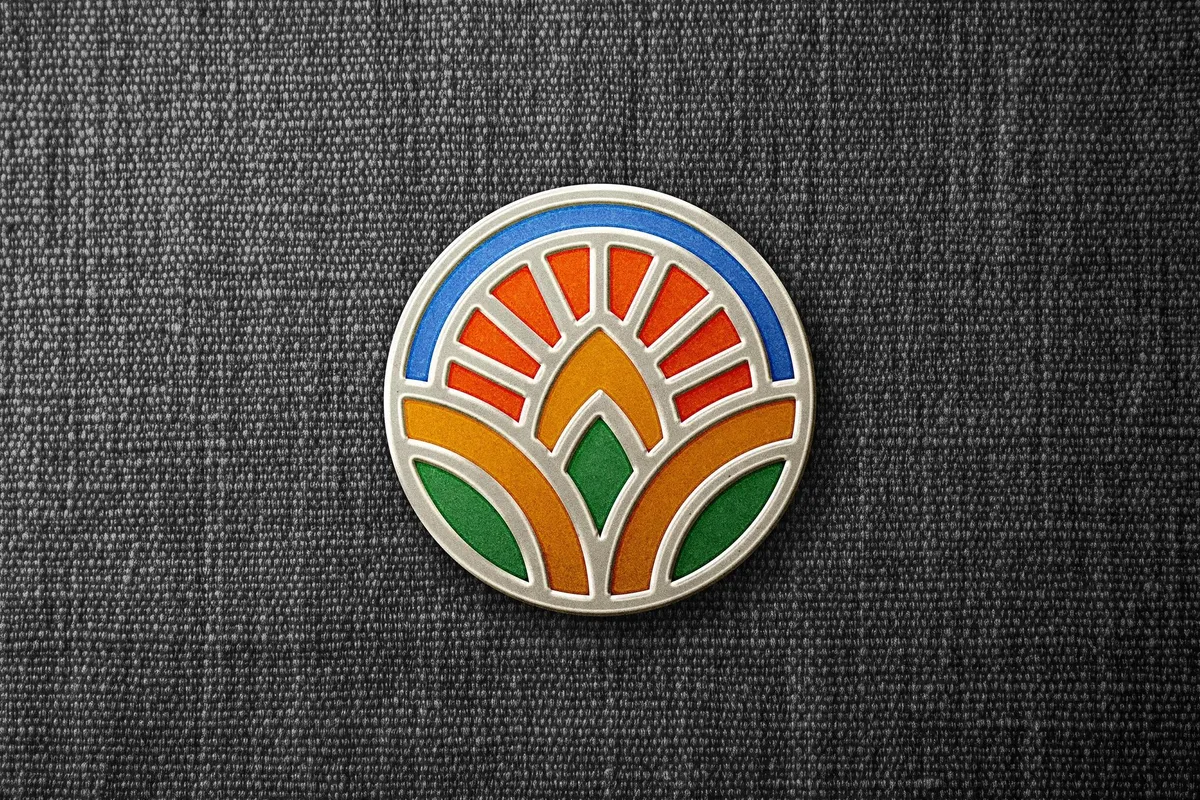 Metal Enamel Pin Mockup