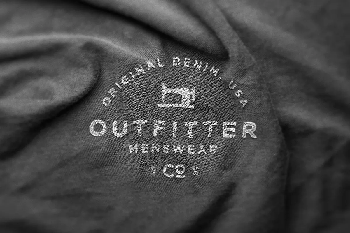 Authentic Fabric Logo Mockup