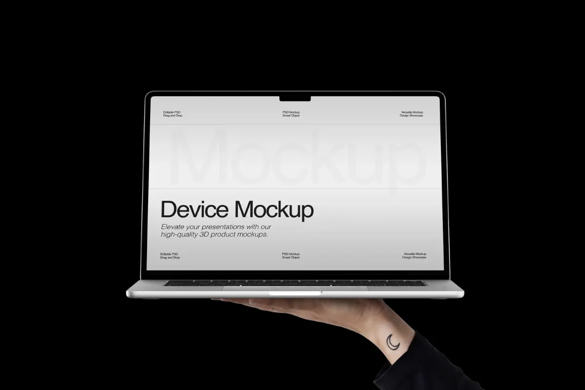 Hand Holding Device Mockup Set