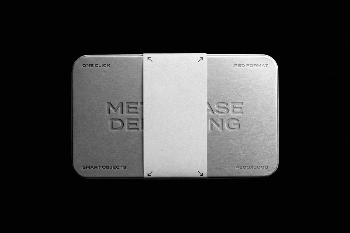 Metal Case Packaging Mockup