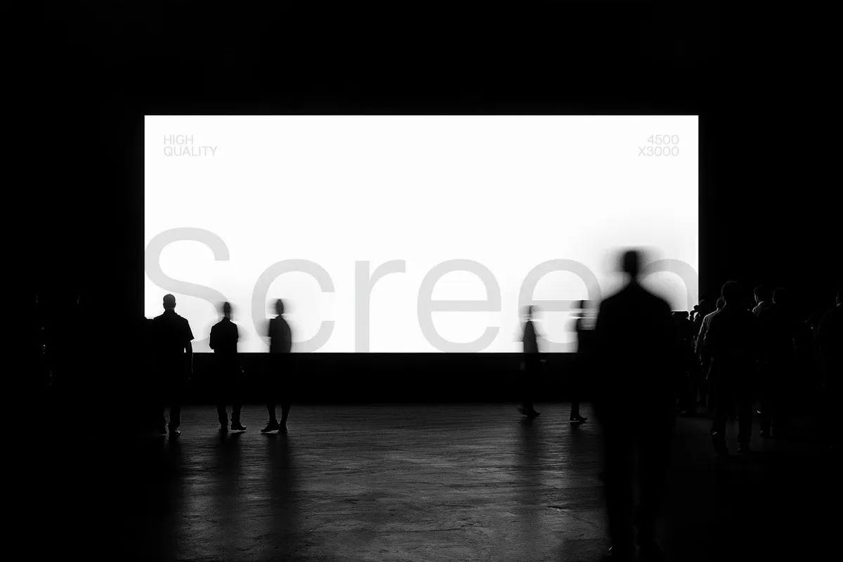 Large 21:9 Expo Screen Mockup